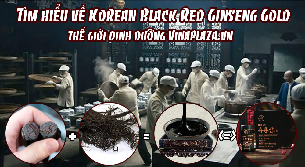Tìm hiểu về Cao hắc sâm Korean Black Red Ginseng Gold Hàn Quốc